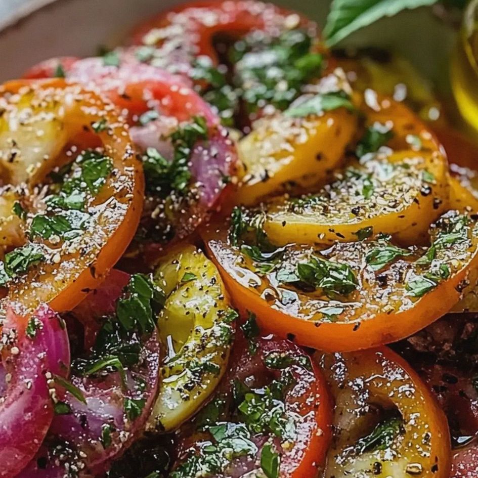 Basilikum Tomatensalat mit frischen Zutaten zubereiten – Schritt 2