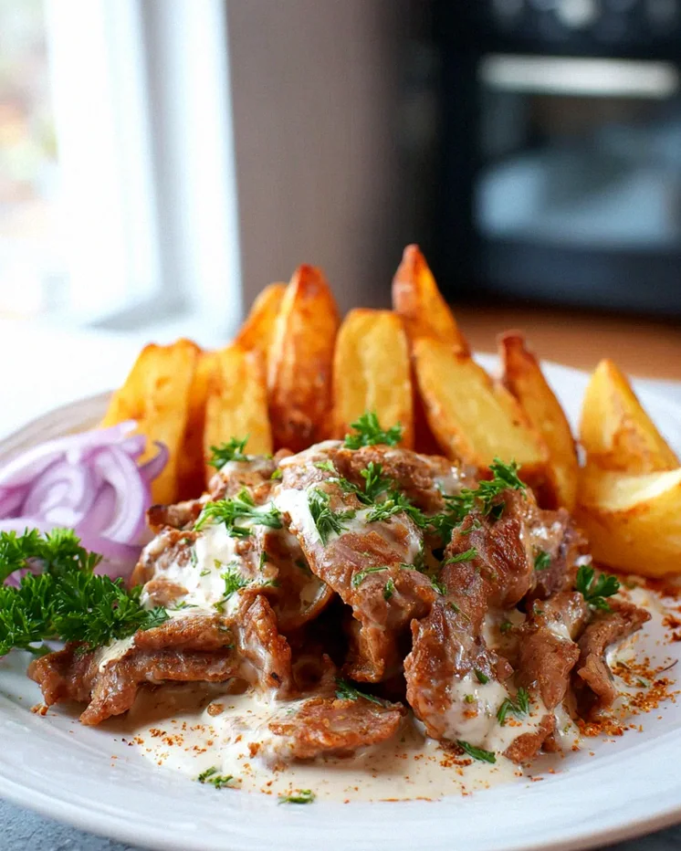 Beef Gyros with Delicious Non-Alcohol Metaxa Sauce Recipe – Schritt 2