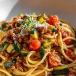 Bunte Zucchini Hackfleisch Pasta: Schnelle Familienfreude