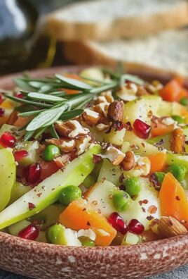 Chinakohl Salat mit Äpfeln und Walnüssen