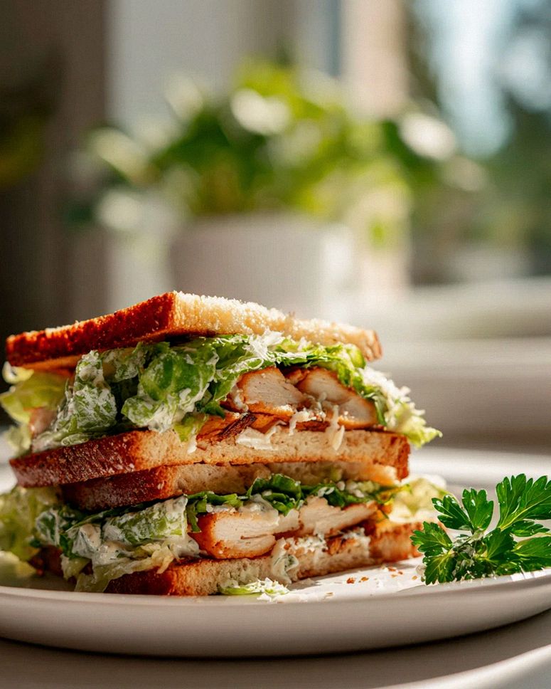 Creamy Chicken Caesar Sandwich Deluxe – Schritt 1