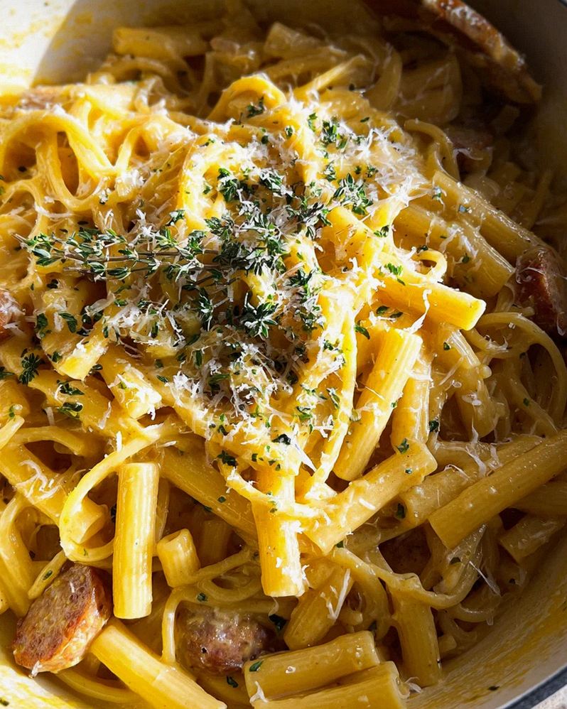 Cremige Salsiccia-Carbonara – Schritt 2