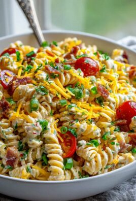 Cremiger Rindfleisch Putenspeck Cheddar Ranch Nudelsalat