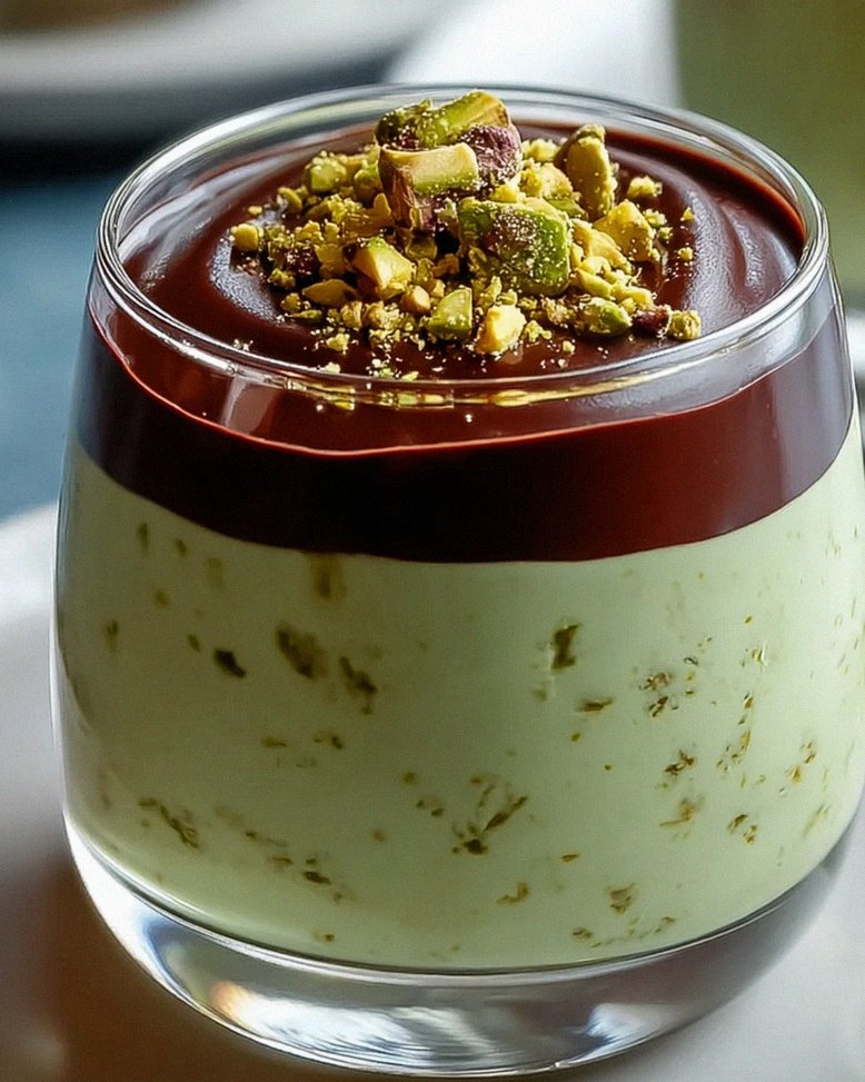 Cremiges Pistazienmousse mit Schokoladenganache Rezept – Schritt 1