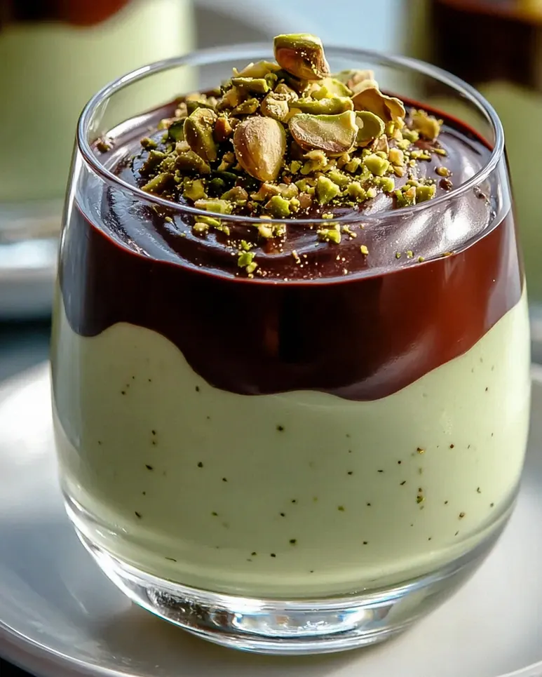 Cremiges Pistazienmousse mit Schokoladenganache Rezept – Schritt 2