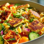 Der bunte Halloumi Pasta Salat: Frische, Farbe, Genuss!