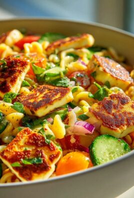 Der bunte Halloumi Pasta Salat: Frische, Farbe, Genuss!