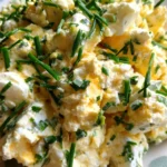Eiersalat aus körnigem Frischkäse