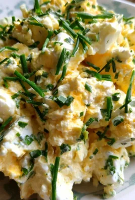 Eiersalat aus körnigem Frischkäse