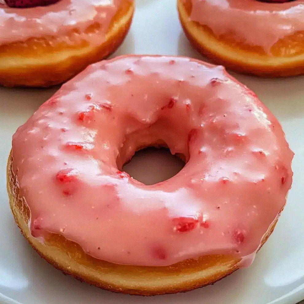Erdbeerüberzogene Donuts leicht und fluffig gemacht – Schritt 1
