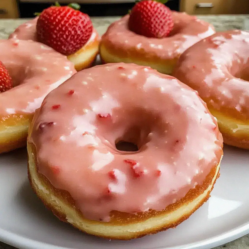 Erdbeerüberzogene Donuts leicht und fluffig gemacht – Schritt 2
