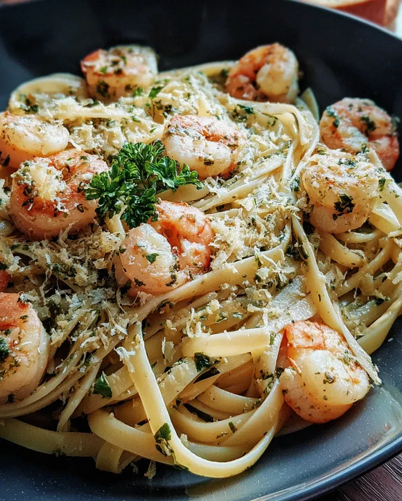 Garnelen Pasta mit Kräuterbutter und Knoblauch – Schritt 1