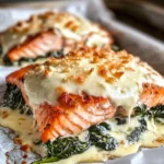 Gebackener Lachs mit Spinat und Mozzarella Zauber