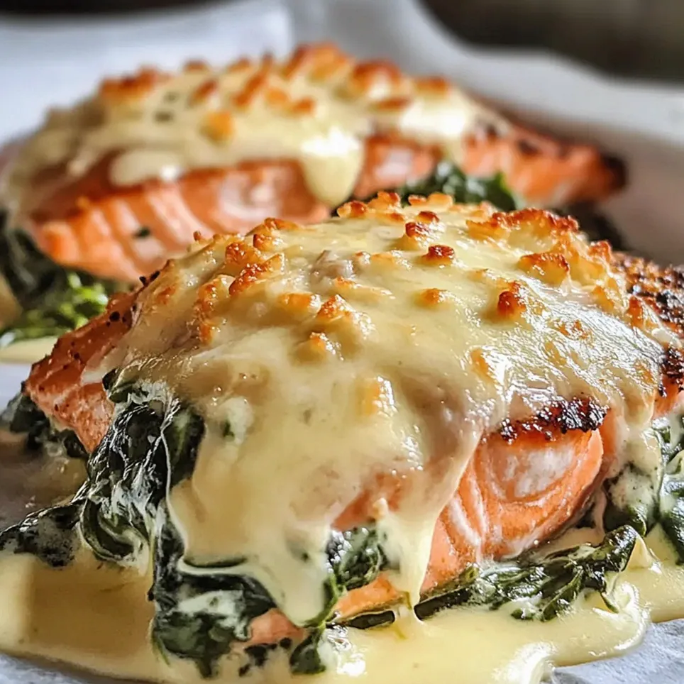 Gebackener Lachs mit Spinat und Mozzarella Zauber – Schritt 2