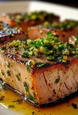 Gegrillte Thunfischsteaks mit Knoblauch-Kräuter-Butter