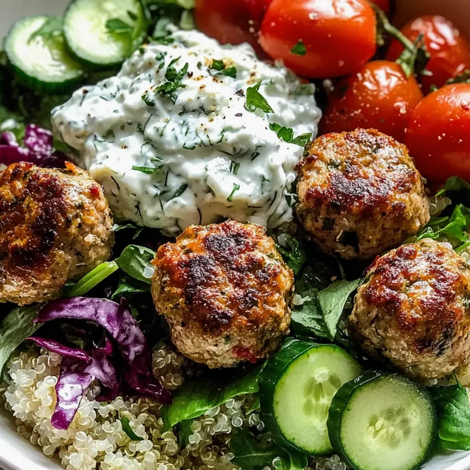 Griechische Putenfleischbällchen Schüsseln für jeden Tag