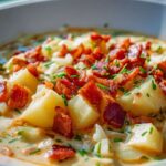 Herzhafter Kartoffel Kohlrabi Eintopf mit Speckwürfeln Rezept