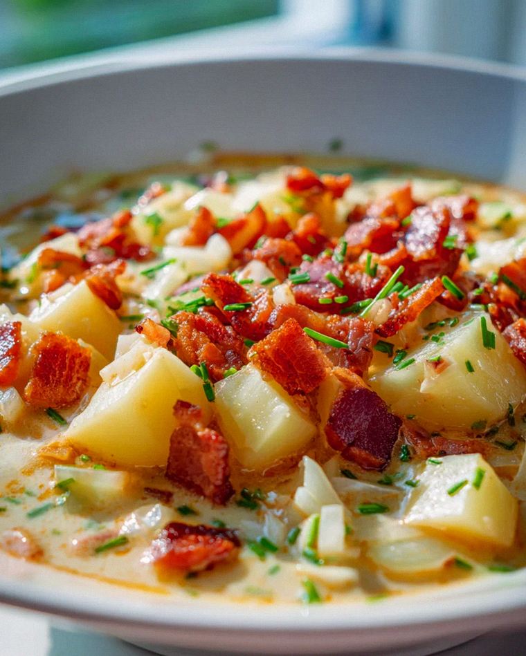 Herzhafter Kartoffel Kohlrabi Eintopf mit Speckwürfeln Rezept – Schritt 1