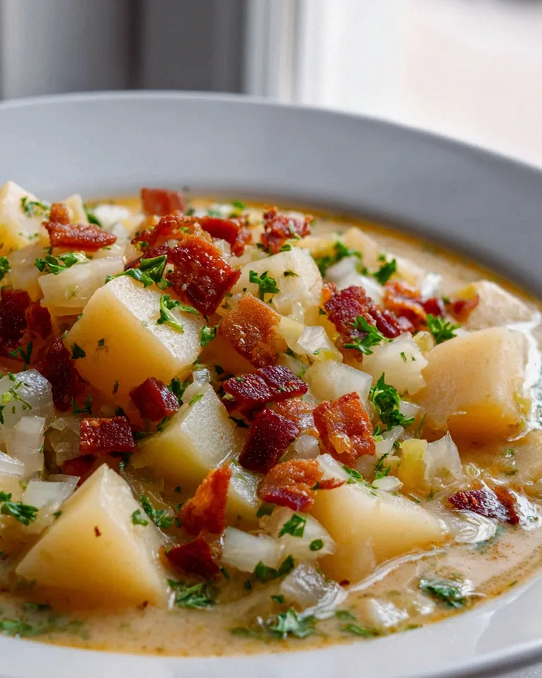 Herzhafter Kartoffel Kohlrabi Eintopf mit Speckwürfeln Rezept – Schritt 2