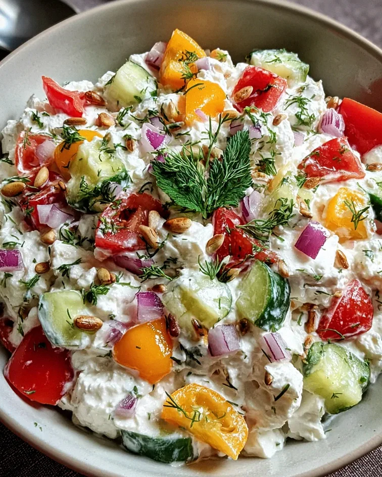 Hüttenkäse-Salat – Schritt 1