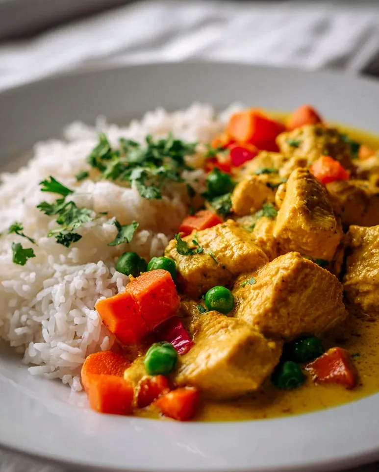 Klassischer Curry Reis mit Hähnchen & Gemüse – So lecker! – Schritt 2
