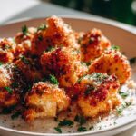 Knusprige Knoblauch Parmesan Blumenkohl Bites einfach gemacht