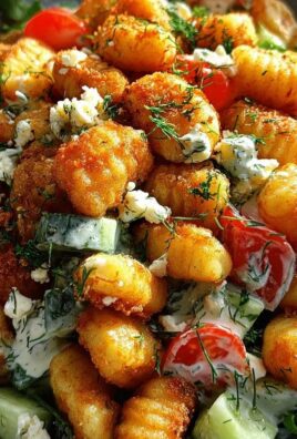 Knuspriger Gnocchi-Salat mit Joghurt-Dressing
