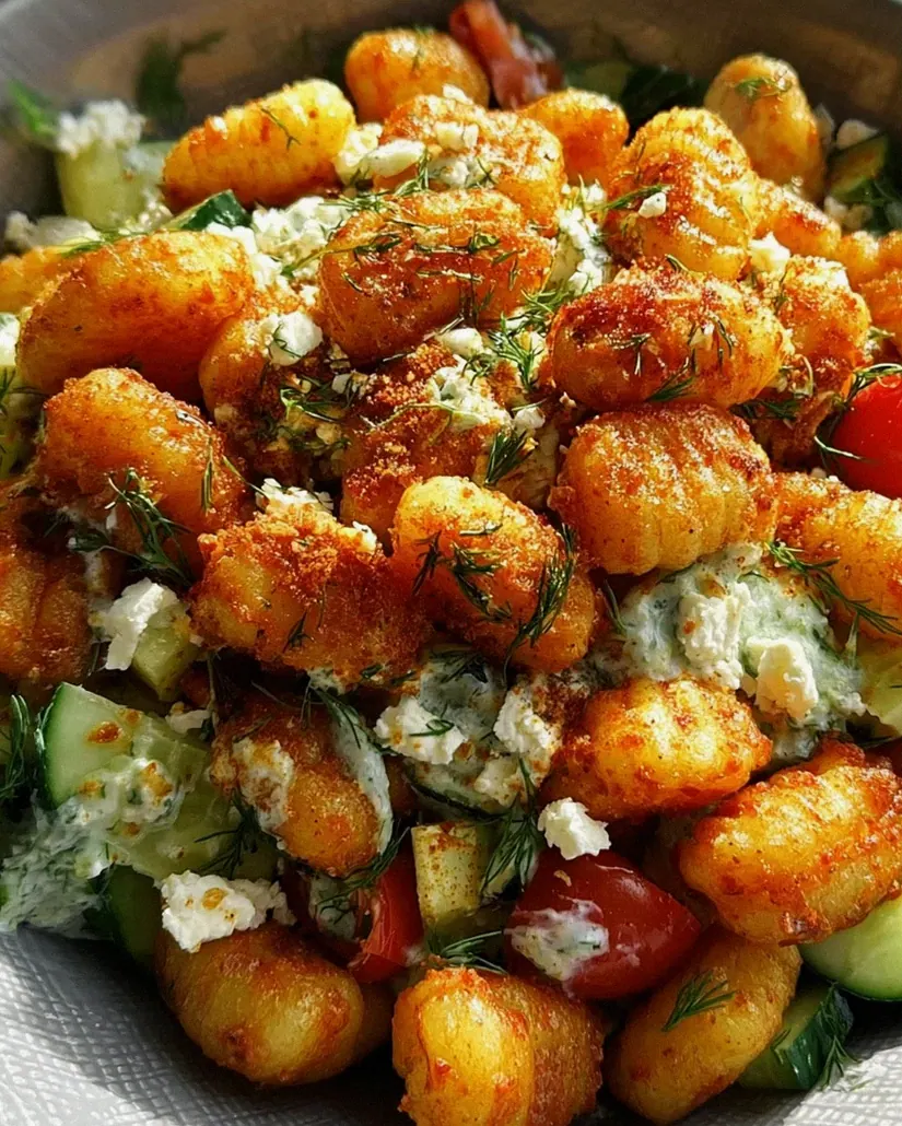 Knuspriger Gnocchi-Salat mit Joghurt-Dressing – Schritt 2