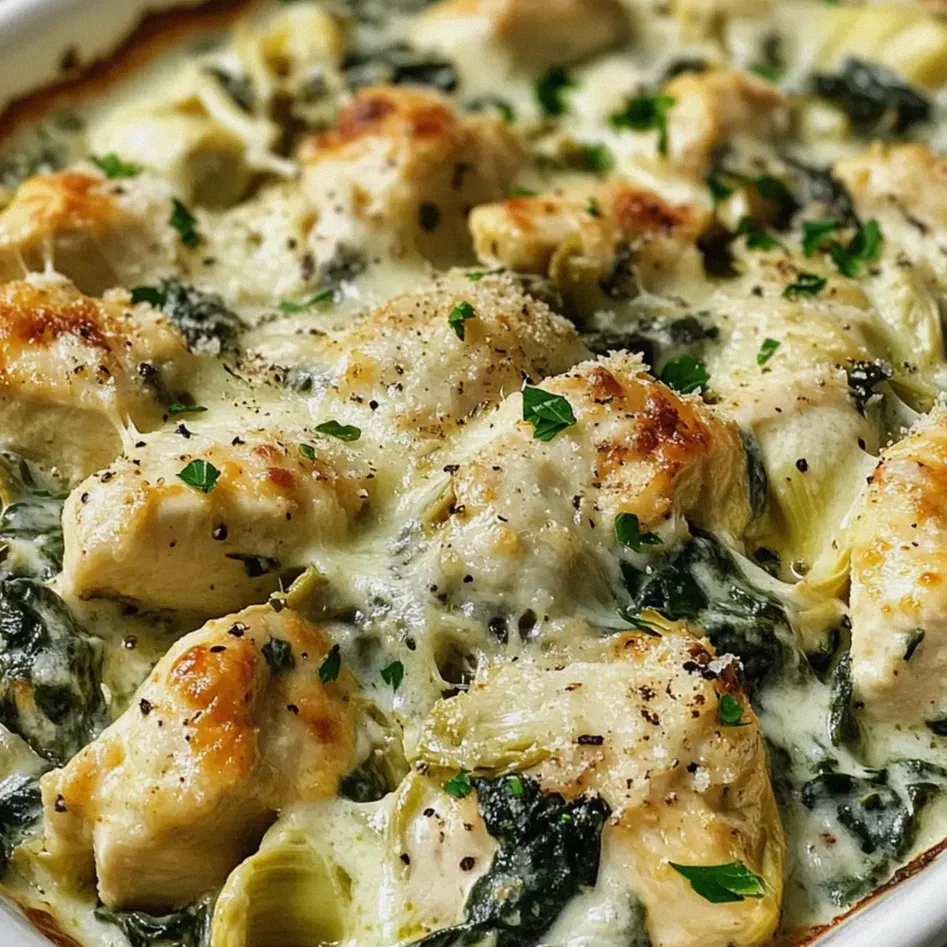 Köstlicher Spinat-Artischocken-Hühnchen-Auflauf – Schritt 2