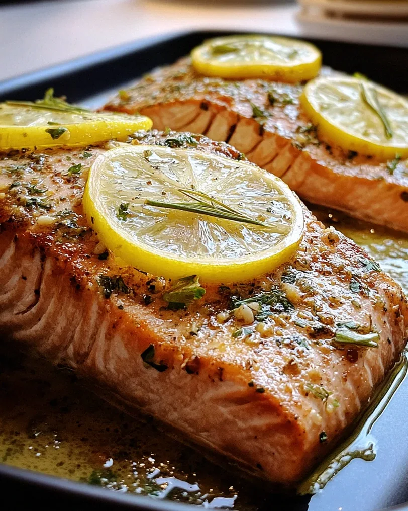 Köstliches und super saftiges Lachsfilet aus dem Ofen