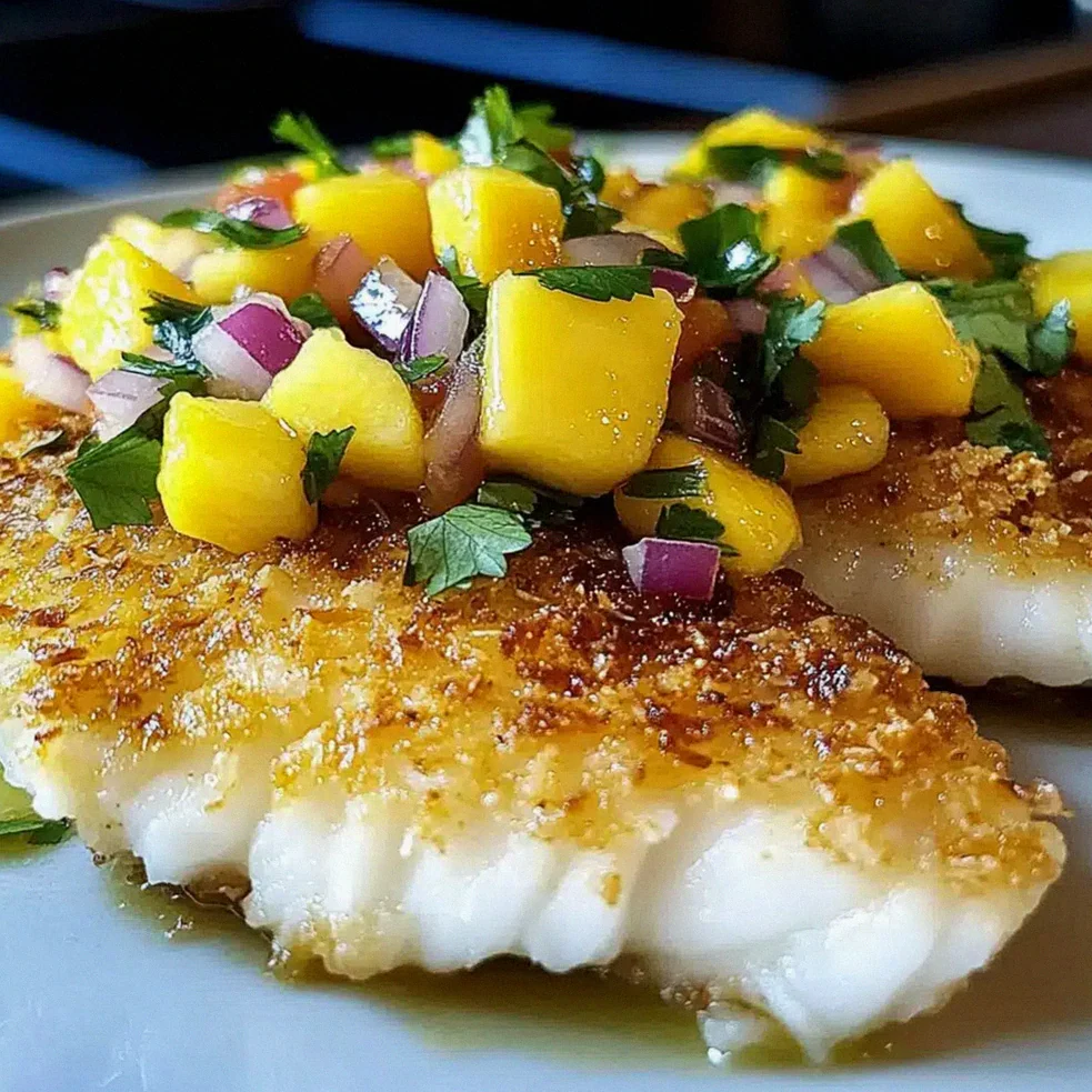 Kokosnusskruste Fisch mit Mango Salsa genießen – Schritt 1