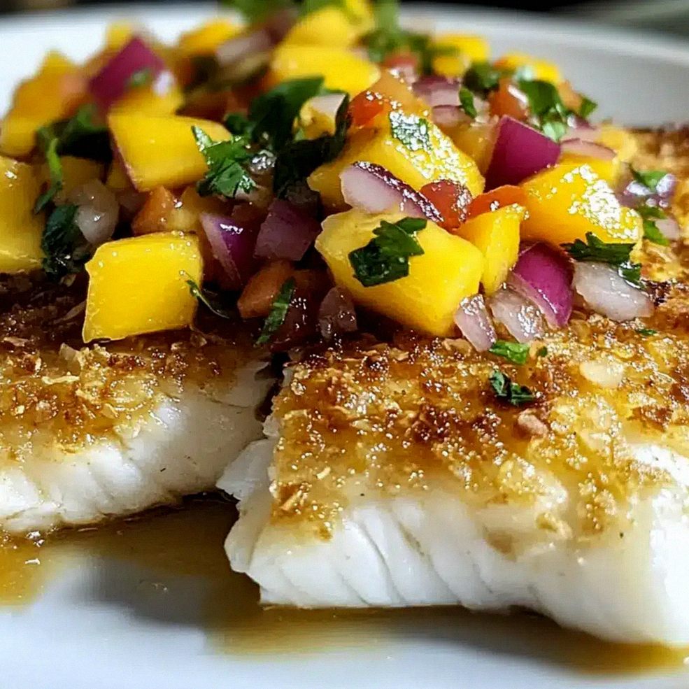 Kokosnusskruste Fisch mit Mango Salsa genießen – Schritt 2