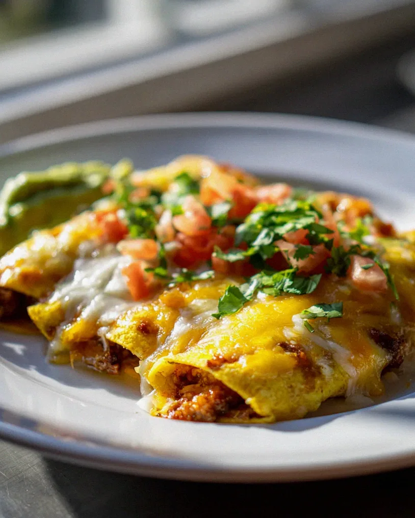 Leckere Frühstücks-Enchiladas mit Wurst & cremigem Rührei – Schritt 2