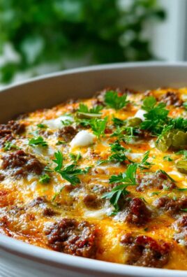 Low Carb Cheeseburger Auflauf: Herzhaft & Kohlenhydratarm