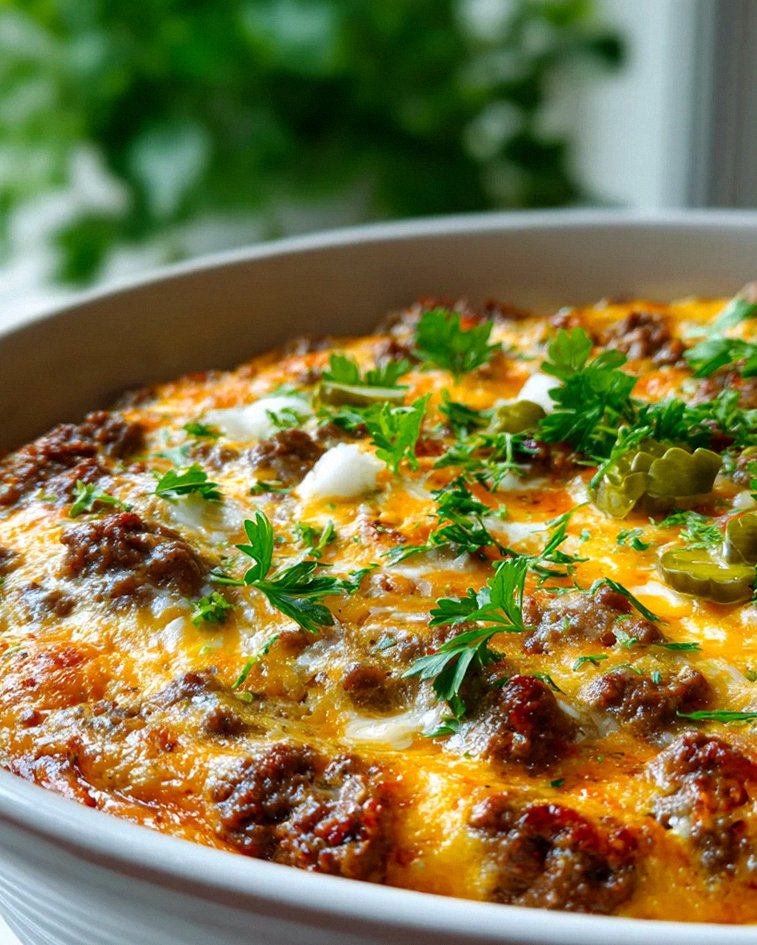 Low Carb Cheeseburger Auflauf: Herzhaft & Kohlenhydratarm