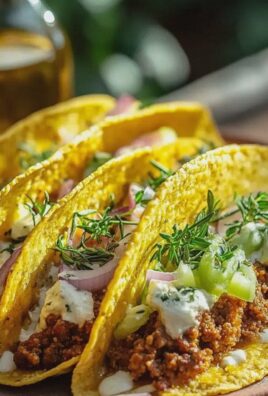 Ofen-Tacos mit Käse knusprig und einfach zubereitet