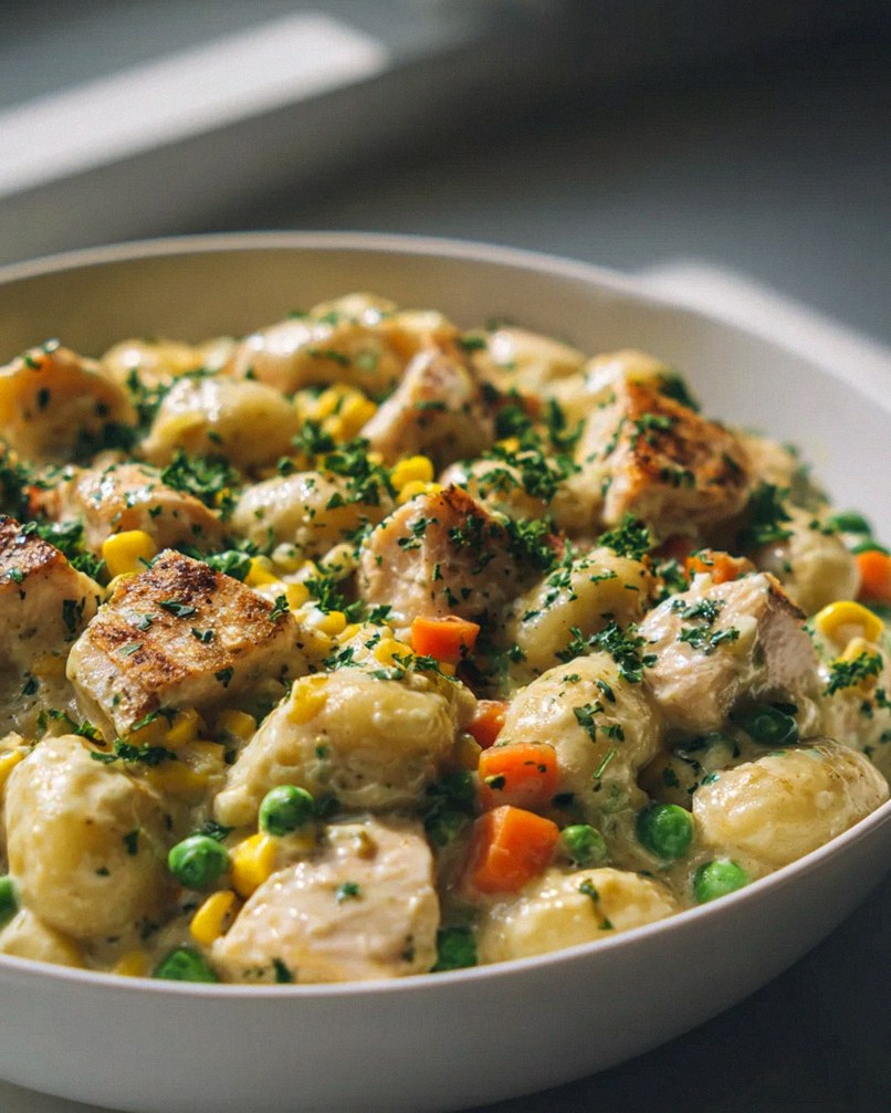 One Pot Gnocchi Hähnchen Pot Pie: Einfach, cremig, unwiderstehlich – Schritt 2