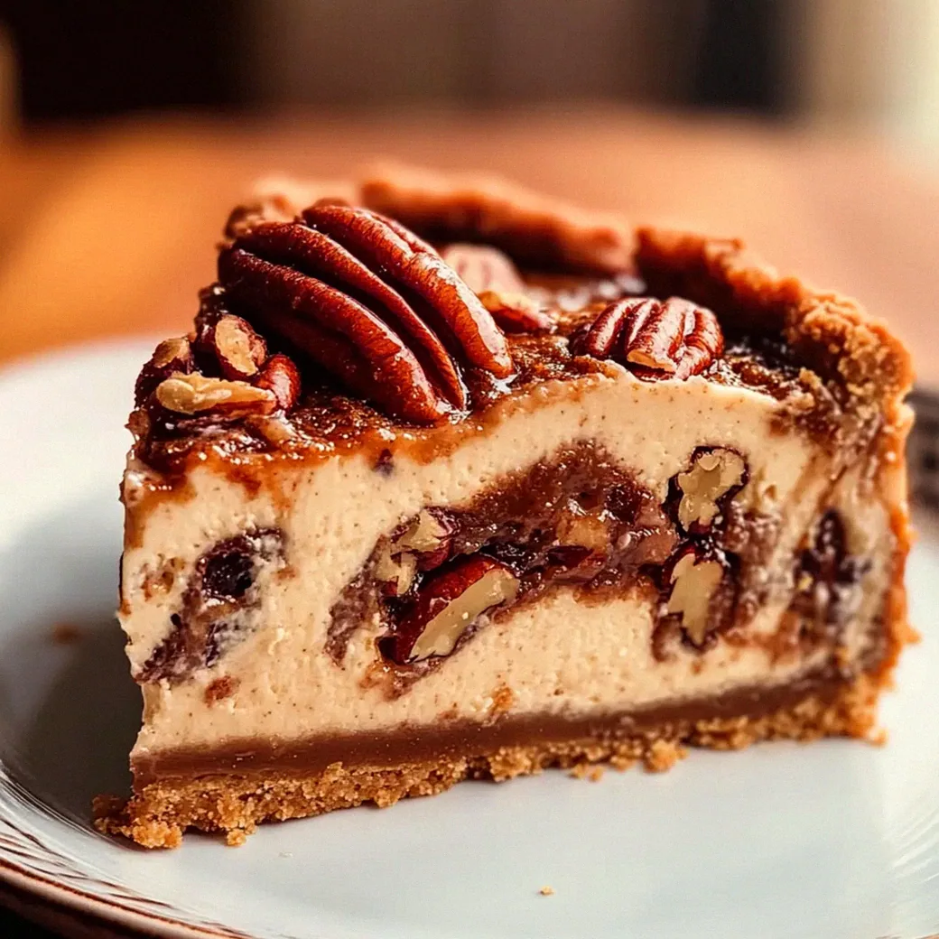 Pekannusstorte mit cremigem Käsekuchenkern