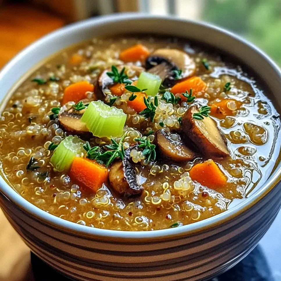 Pilz-Quinoa-Suppe für gesunde Wohlfühltage