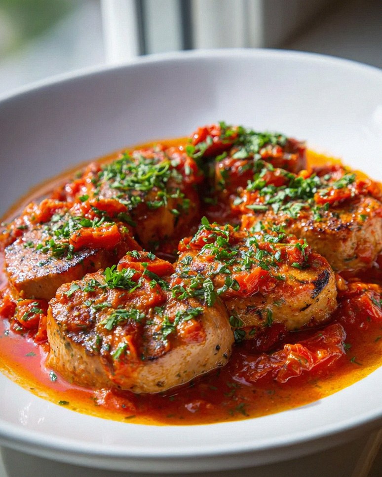Protein Medaillons in Tomaten Kräuter Soße: Einfach köstlich! – Schritt 2