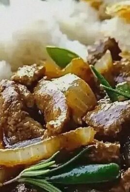 Rindfleisch mit Zwiebeln Pfanne schnell und einfach zubereiten