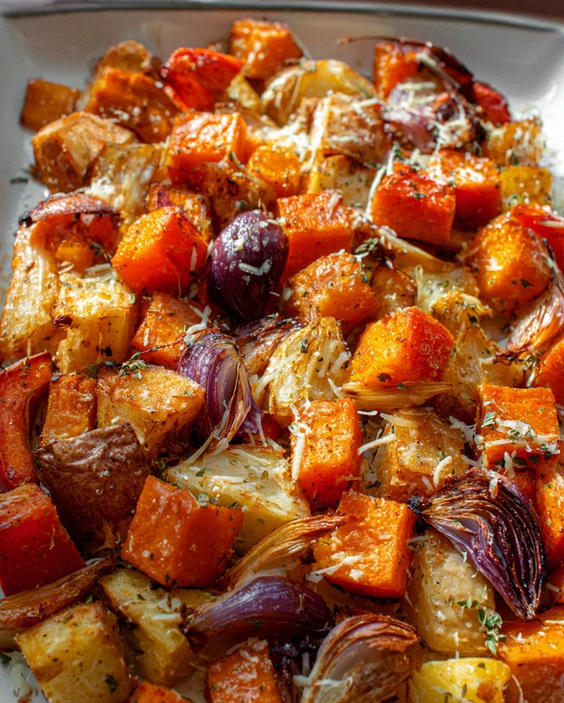 Roasted Pumpkin & Potatoes from the Sheet – Simply Delicious! – Schritt 2