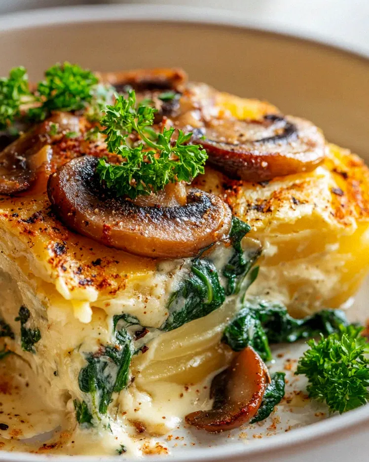 Rustikaler Kartoffel-Spinat-Pilz Auflauf – Herzhaft & Lecker! – Schritt 1