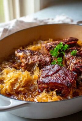 Saftiges Rindfleisch mit Sauerkraut und braunem Zucker Rezept