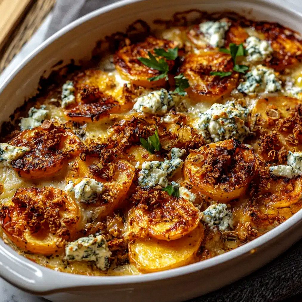 Süßkartoffel-Gratin mit Feta – Süß & Herzhaft