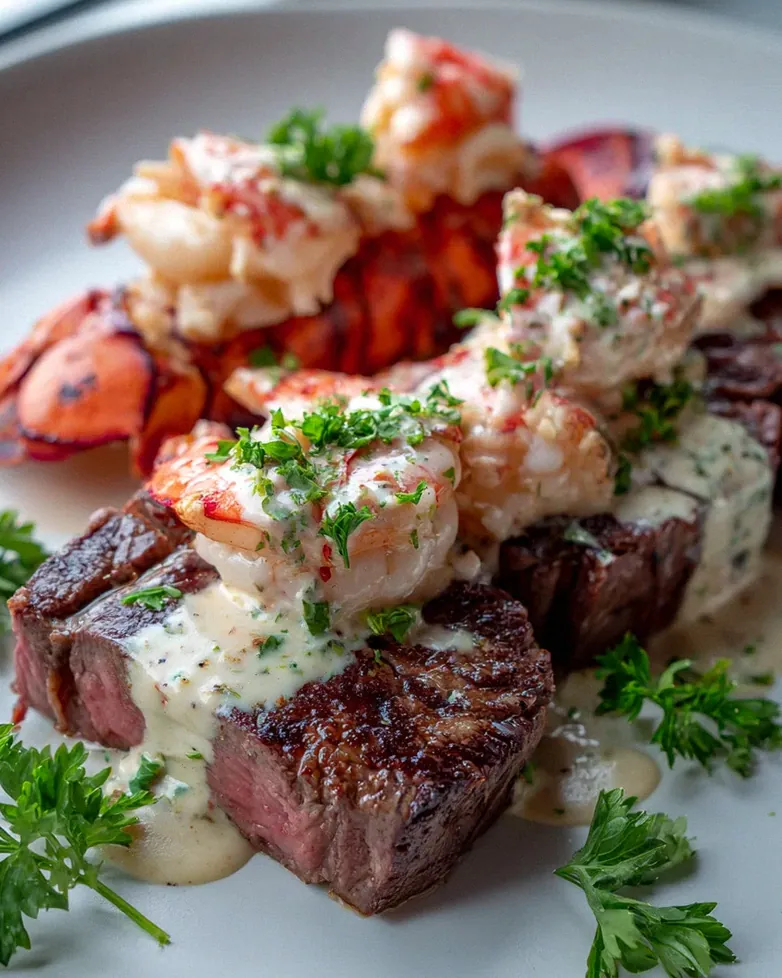 Surf & Turf mit cremiger Knoblauchsauce: Exklusiver Genuss – Schritt 2