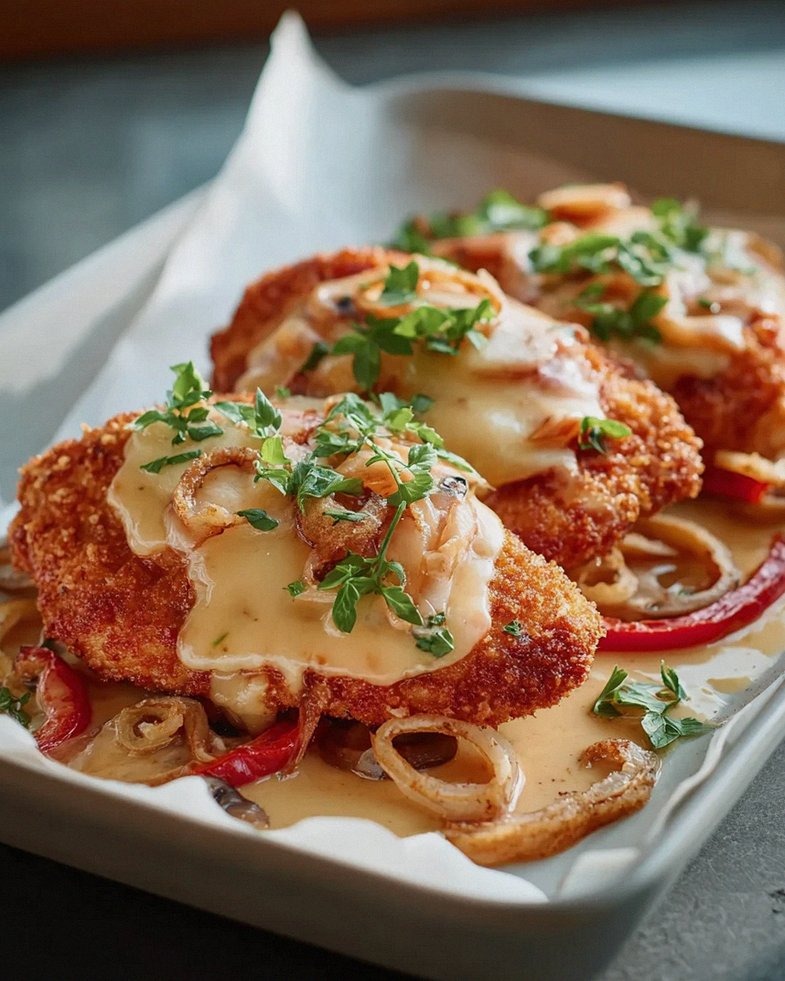 Überbackene Partyschnitzel aus dem Ofen – Ein Genuss! – Schritt 2