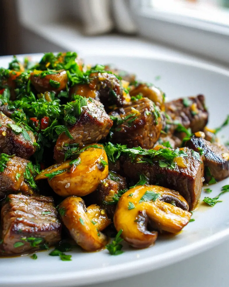 Weihnachtliche Champignons in Chili-Knoblauch-Butter – Schritt 1