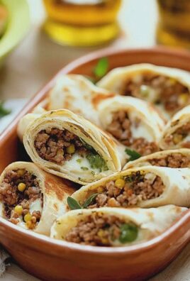 Wraps aus Ofen mit Rinderhack und Gemüse