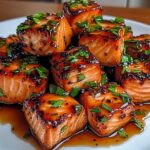 Würzige süße heiße Honig-Lachs-Bissen für jeden Abend